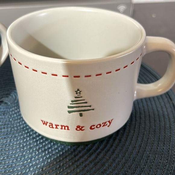 Holly & Joy Christmas Mugs - (set of 2) 16 oz - Picture 2 of 5